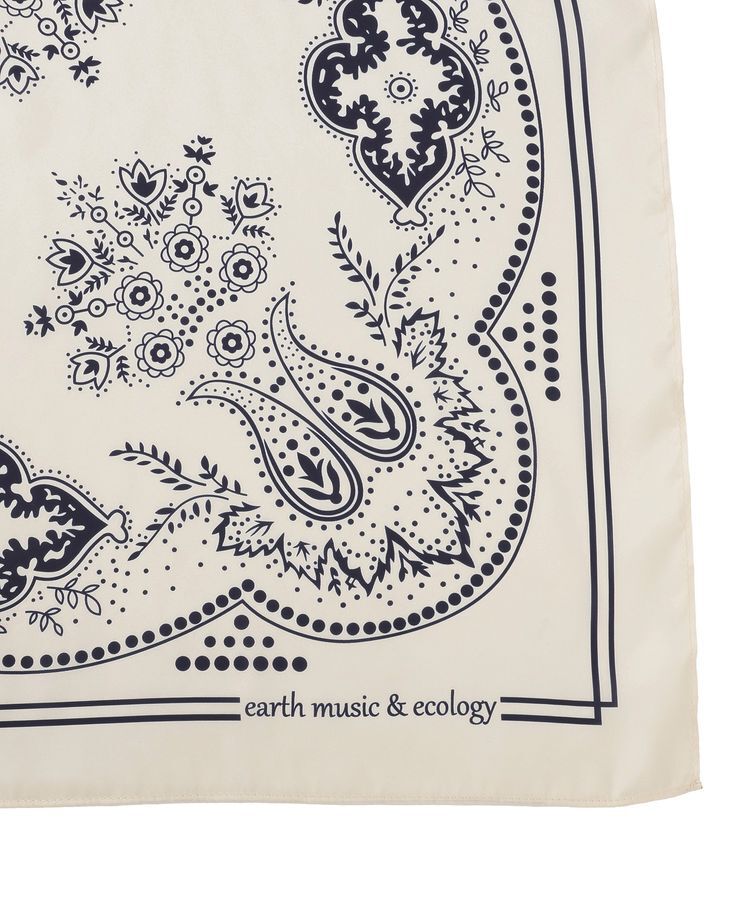 earth music&ecology「ボタニカル柄スカーフ(70&times;70)」|バンダナ・スカーフ|