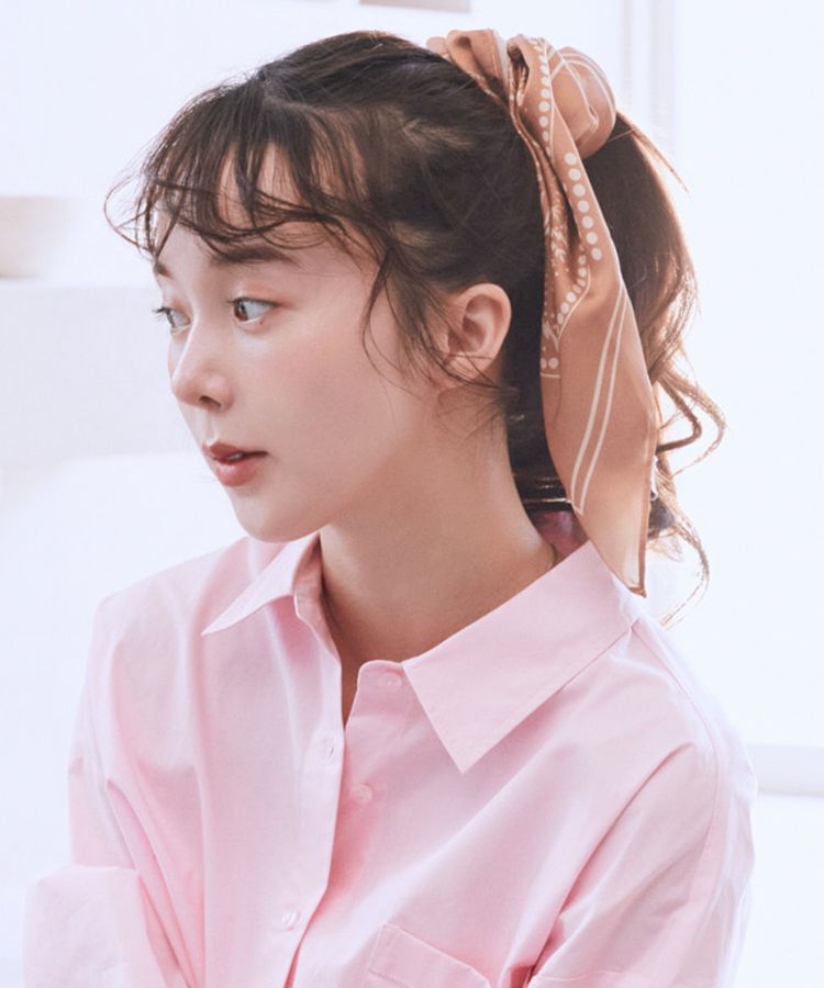 earth music&ecology「ボタニカル柄スカーフ(70&times;70)」|バンダナ・スカーフ|