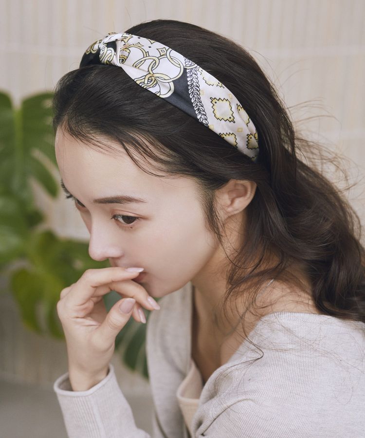 earth music&ecology「スカーフ柄カチューシャ」|その他|
