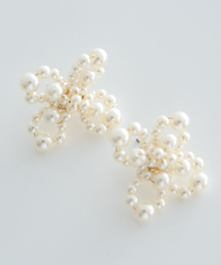 earth music&ecology「パールフラワーピアス」|ピアス|Ivory