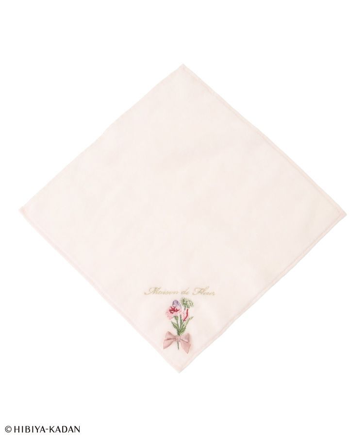 Maison de FLEUR「日比谷花壇コラボ タオルハンカチ」|ハンカチ|ライトピンク