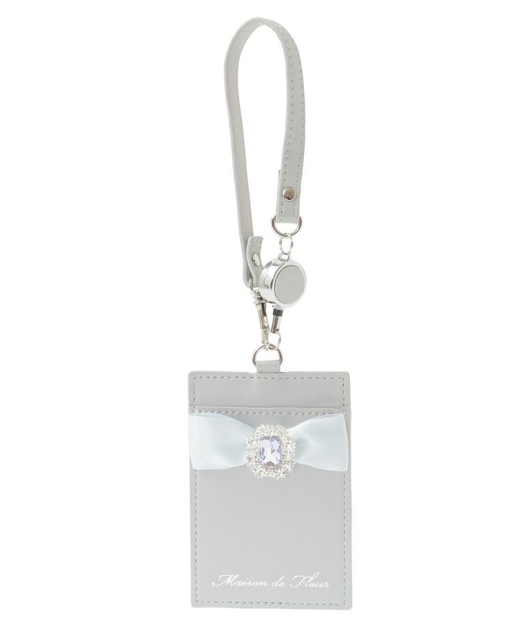 Maison de FLEUR「リール付きビジューリボンパスケース」|財布|