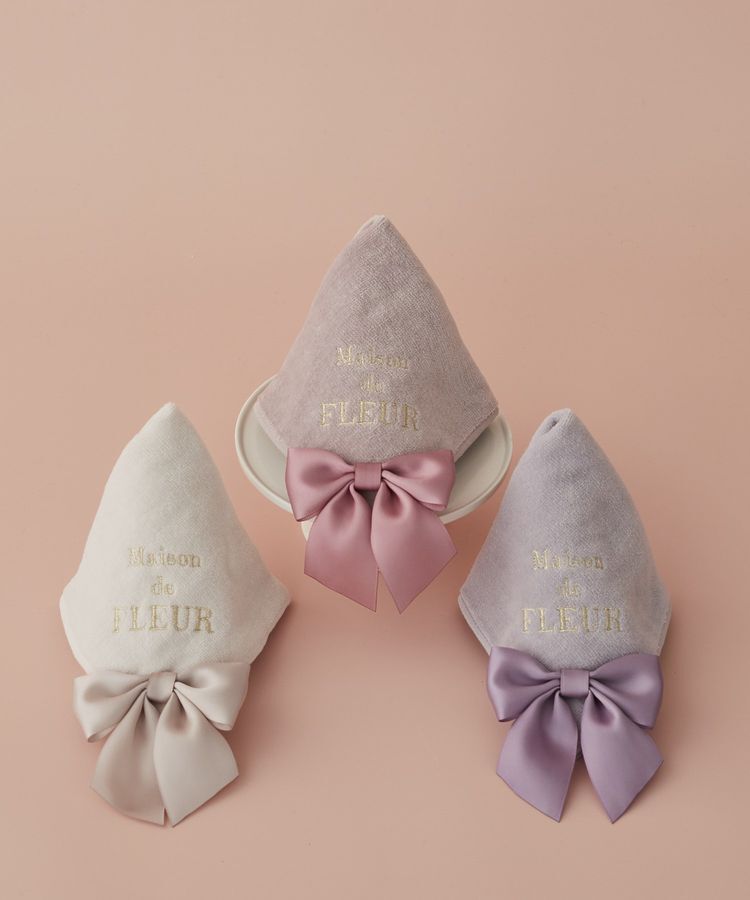 Maison de FLEUR「ビッグリボンタオルハンカチ」|ハンカチ|