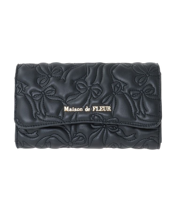 Maison de FLEUR「リボンキルティングロングウォレット」|財布|