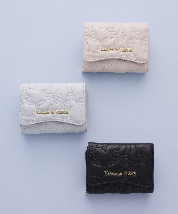 Maison de FLEUR「リボンキルティングウォレット」|財布|