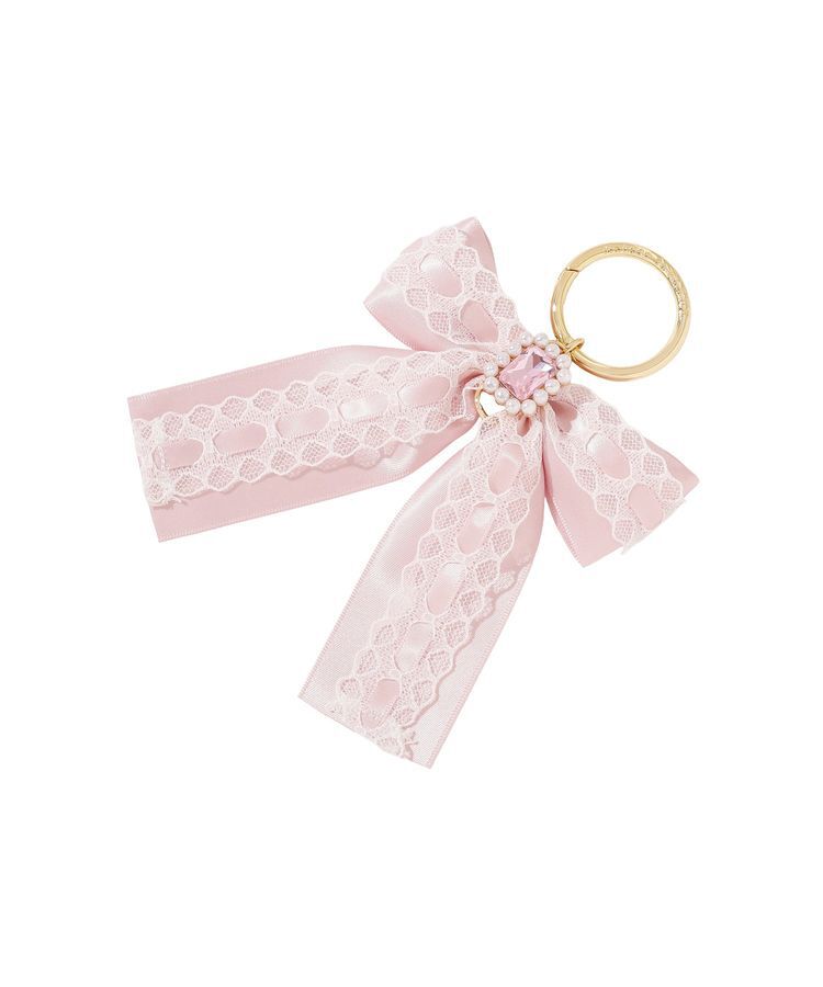 Maison de FLEUR「ハシゴレースパールビジューリボンキーリング」|その他|