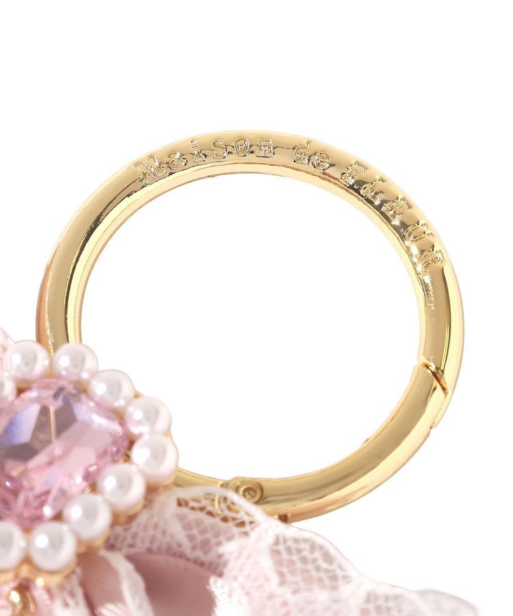 Maison de FLEUR「ハシゴレースパールビジューリボンキーリング」|その他|
