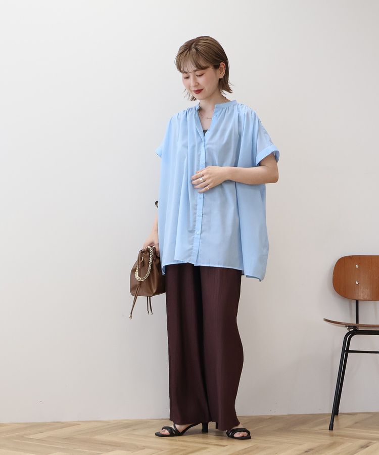 AMERICAN HOLIC「イージーケア 接触冷感フレンチスリーブギャザーシャツ」|シャツ・ブラウス|