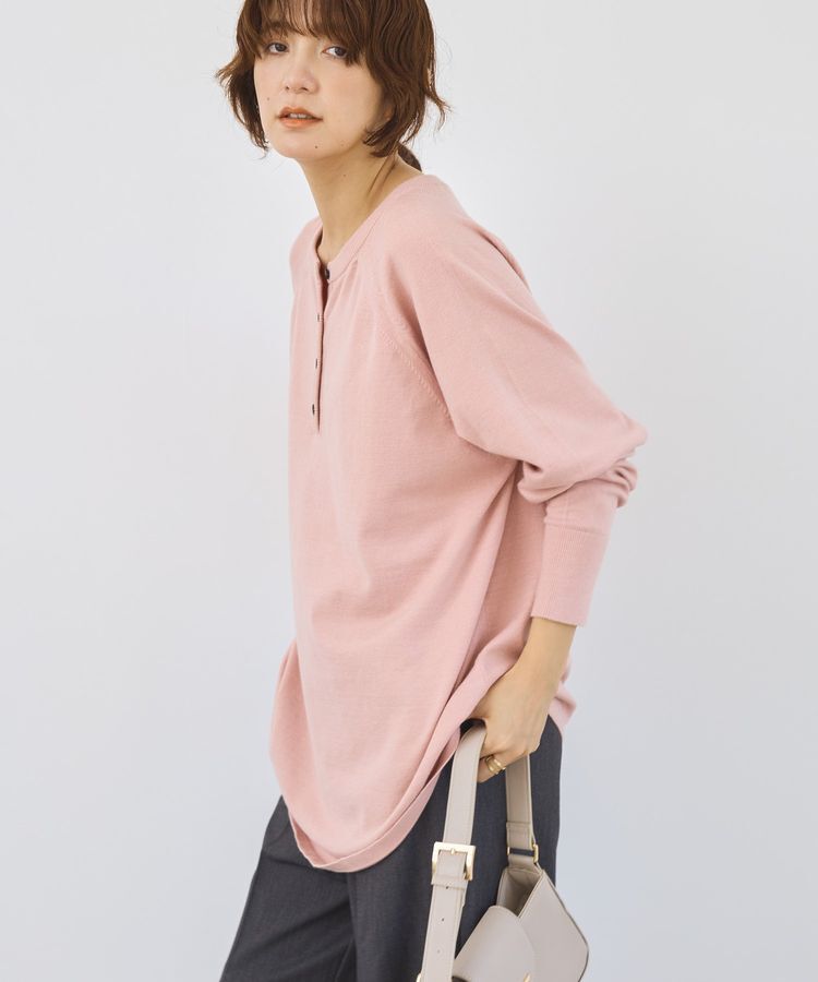 AMERICAN HOLIC「バイパチ2WAYヘンリーネックニットプルオーバー＜静電気軽減＞」|ニット・セーター|