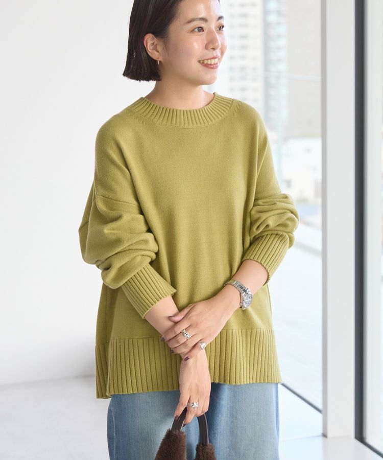 AMERICAN HOLIC「バイパチモックネックニットプルオーバー＜静電気軽減＞」|ニット・セーター|