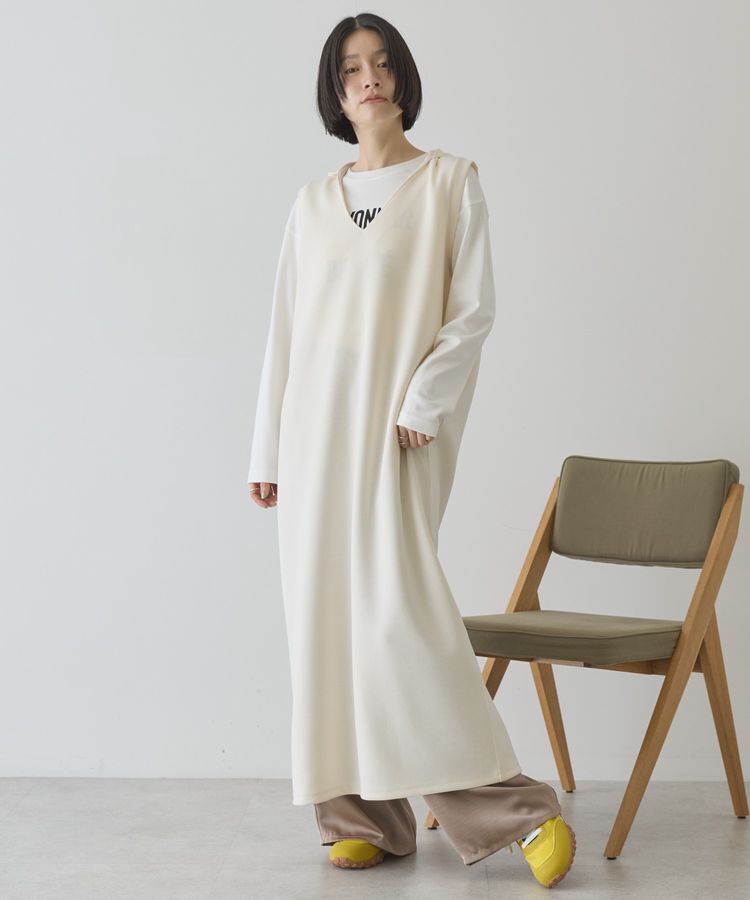 AMERICAN HOLIC「スキッパーポンチパーカーワンピース」|ワンピース|Ivory