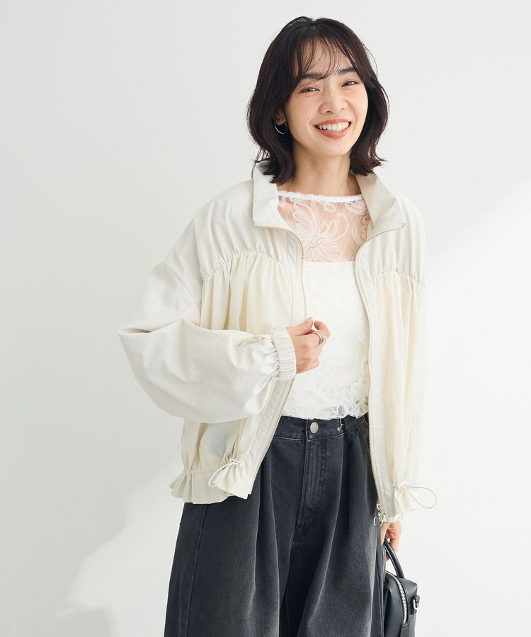 armonia「ギャザーナイロンブルゾン」|ブルゾン・スタジャン|