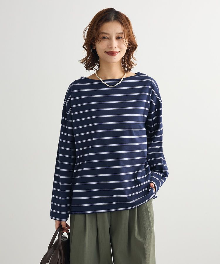 Green Parks「ボーダーチュニック」|チュニック|Navy