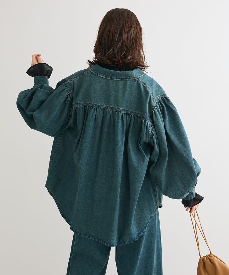 Green Parks「・SUGAR SPOON ボリュームスリーブデニムシャツ」|シャツ・ブラウス|