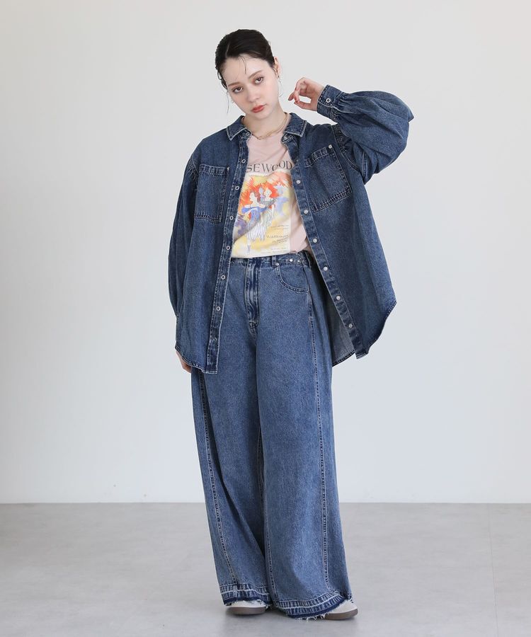 Green Parks「・SUGAR SPOON ボリュームスリーブデニムシャツ」|シャツ・ブラウス|