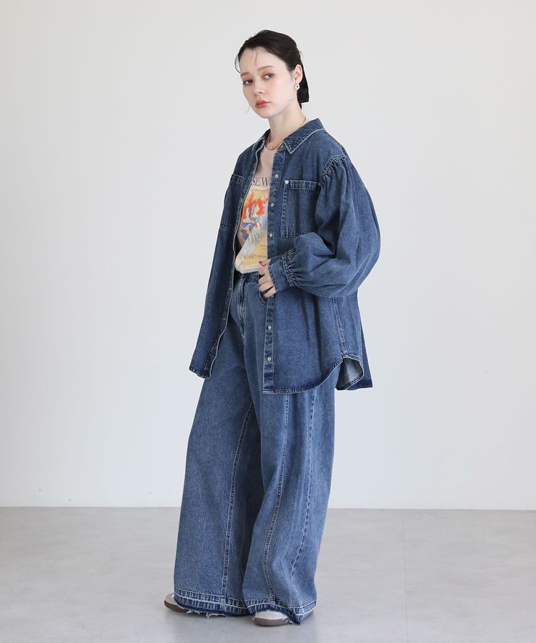 Green Parks「・SUGAR SPOON ボリュームスリーブデニムシャツ」|シャツ・ブラウス|