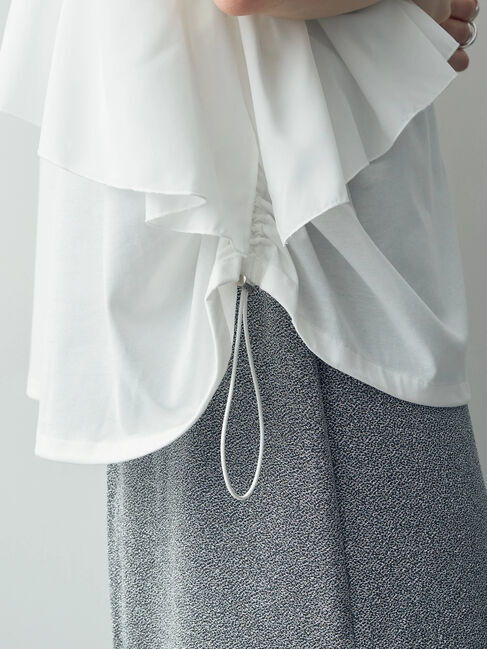 Editt by YECCA VECCA「ラッフルデザインドロストアシメTee」|Tシャツ・カットソー|