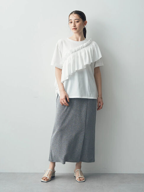 Editt by YECCA VECCA「ラッフルデザインドロストアシメTee」|Tシャツ・カットソー|