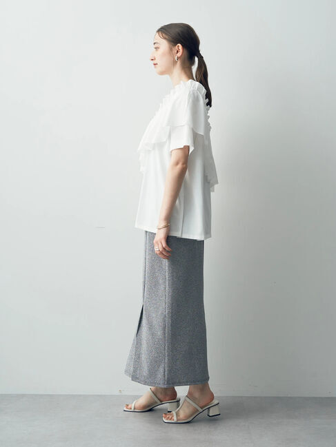 Editt by YECCA VECCA「ラッフルデザインドロストアシメTee」|Tシャツ・カットソー|