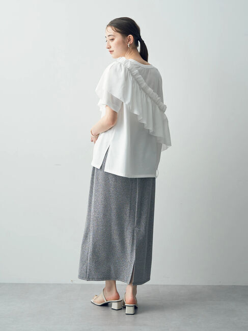 Editt by YECCA VECCA「ラッフルデザインドロストアシメTee」|Tシャツ・カットソー|