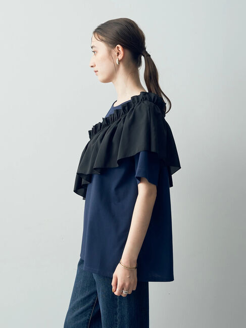 Editt by YECCA VECCA「ラッフルデザインドロストアシメTee」|Tシャツ・カットソー|