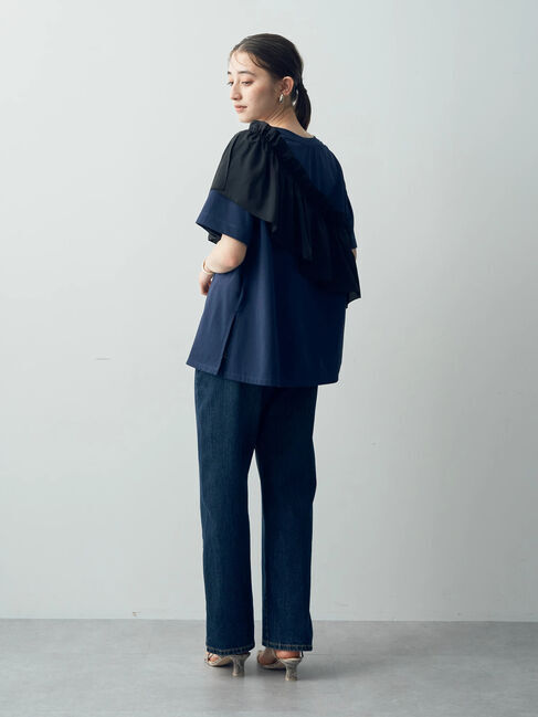 Editt by YECCA VECCA「ラッフルデザインドロストアシメTee」|Tシャツ・カットソー|