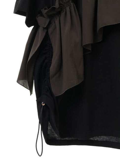 Editt by YECCA VECCA「ラッフルデザインドロストアシメTee」|Tシャツ・カットソー|