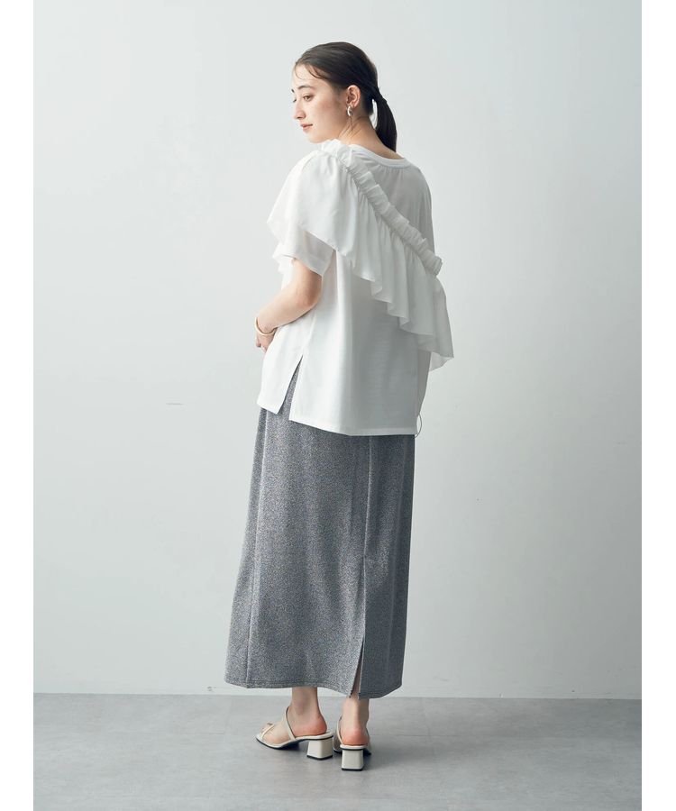 Editt by YECCA VECCA「ラッフルデザインドロストアシメTee」|Tシャツ・カットソー|