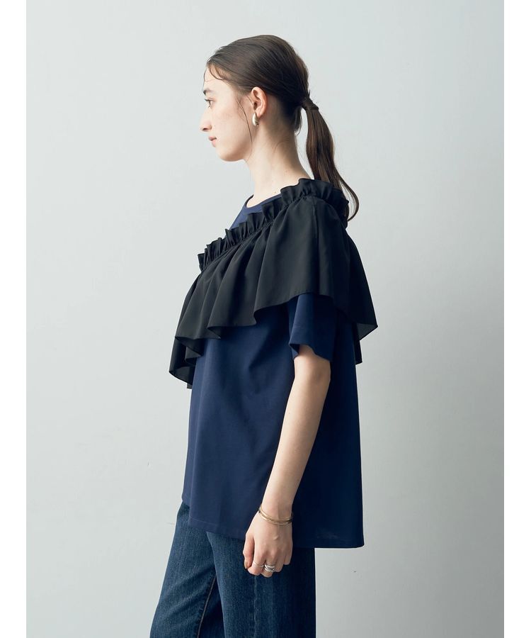 Editt by YECCA VECCA「ラッフルデザインドロストアシメTee」|Tシャツ・カットソー|