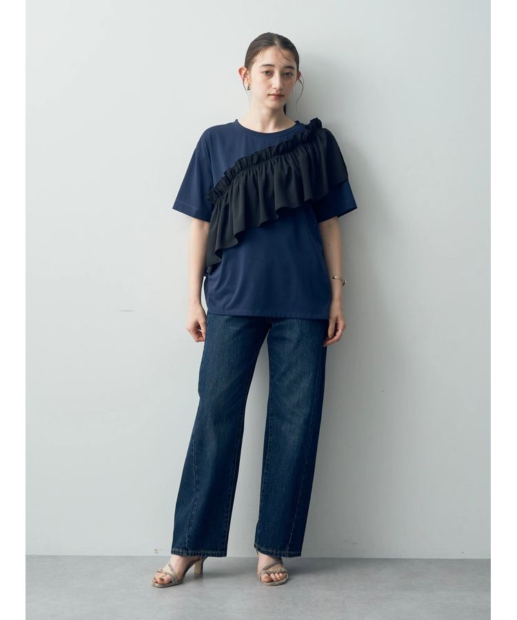 Editt by YECCA VECCA「ラッフルデザインドロストアシメTee」|Tシャツ・カットソー|