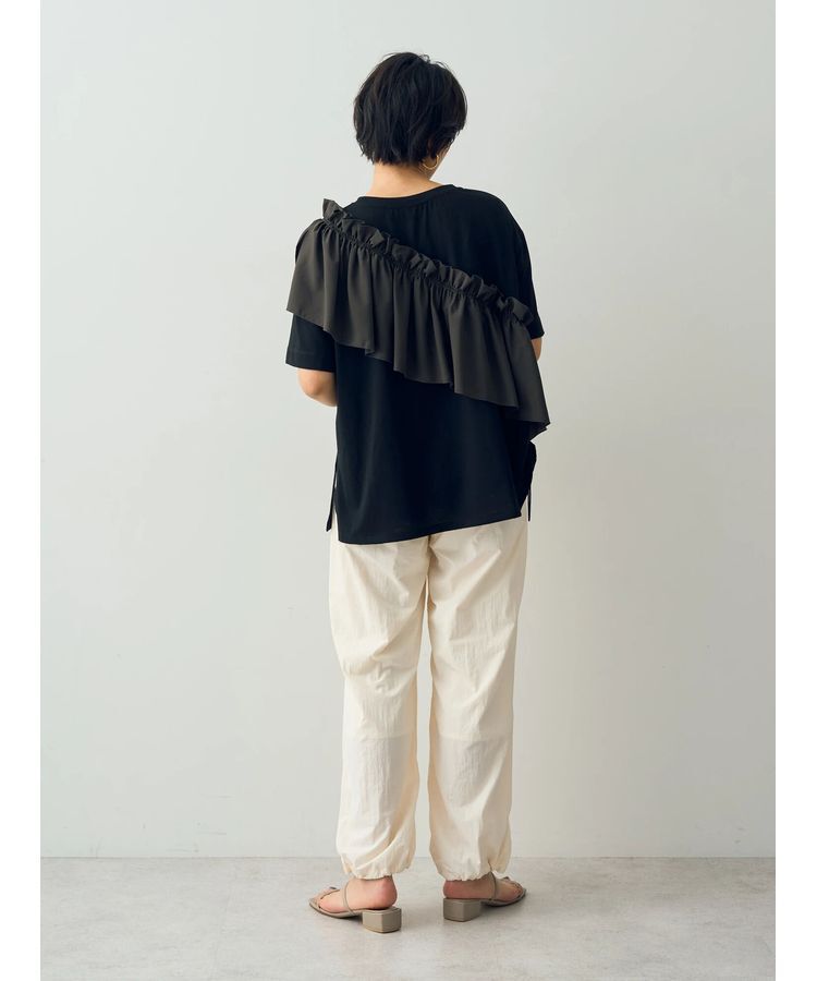 Editt by YECCA VECCA「ラッフルデザインドロストアシメTee」|Tシャツ・カットソー|