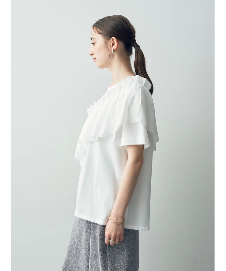 Editt by YECCA VECCA「ラッフルデザインドロストアシメTee」|Tシャツ・カットソー|