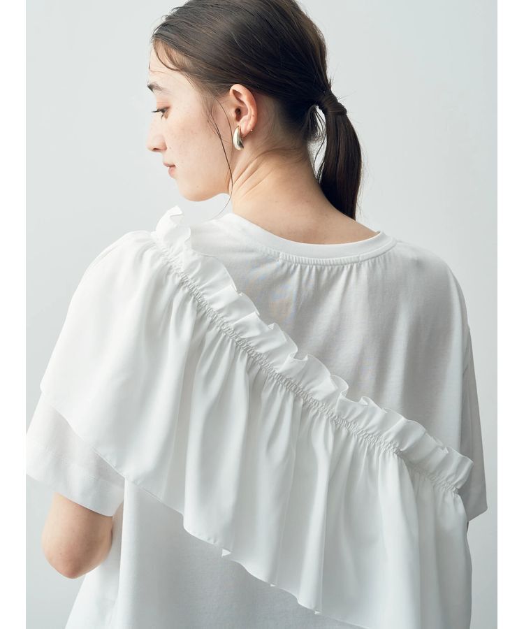 Editt by YECCA VECCA「ラッフルデザインドロストアシメTee」|Tシャツ・カットソー|