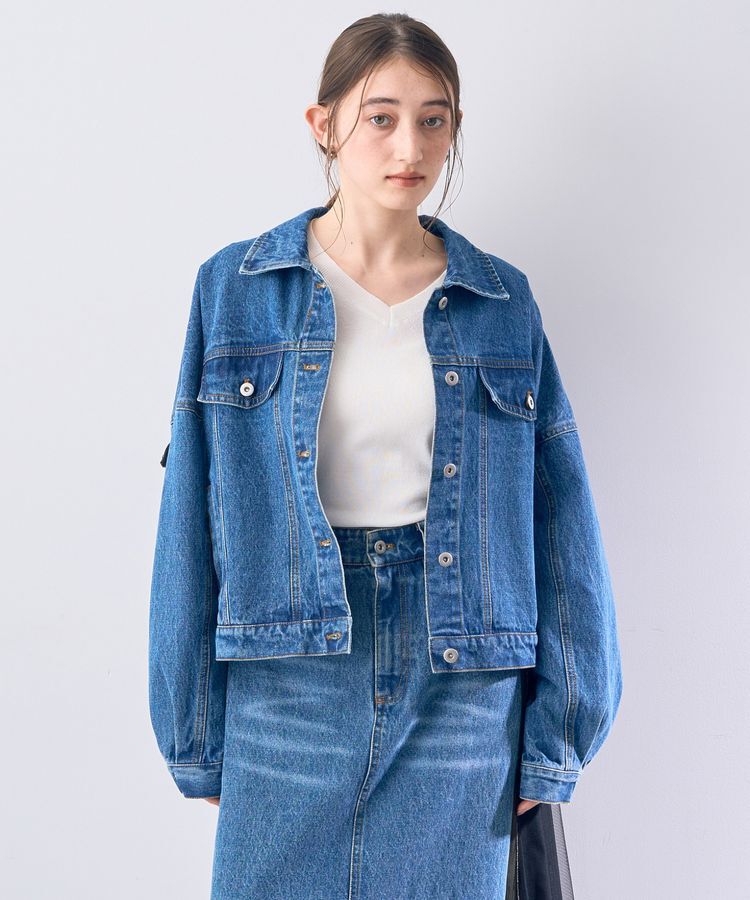 Editt by YECCA VECCA「フリンジデニムジャケット」|テーラードジャケット|