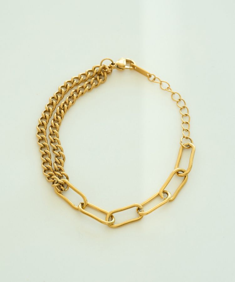 YECCA VECCA「コンビチェーンステンレスブレスレット」|ブレスレット・バングル|