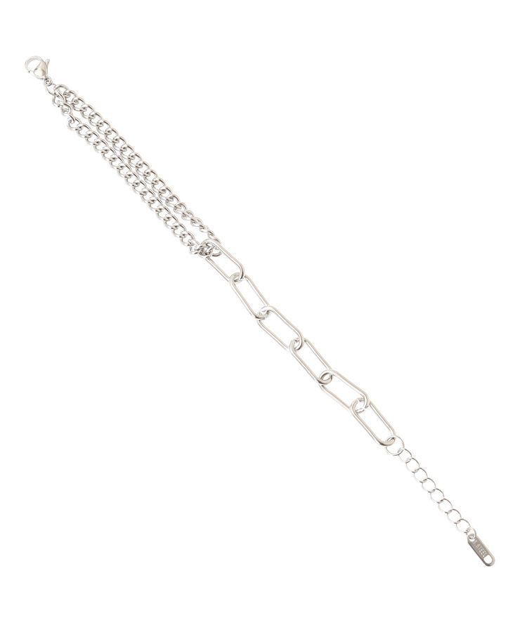 YECCA VECCA「コンビチェーンステンレスブレスレット」|ブレスレット・バングル|