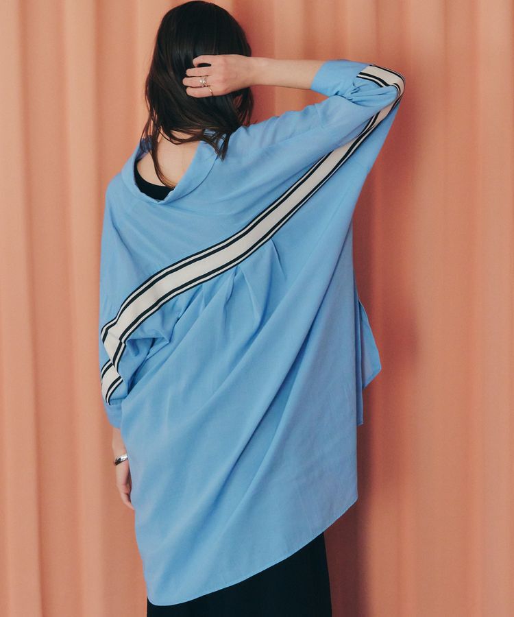 Editt by YECCA VECCA「リブMIXシアースリットオーバーシャツ」|シャツ・ブラウス|