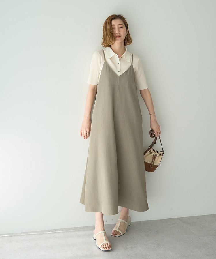 YECCA VECCA「2wayレースアップキャミワンピース」|ワンピース|