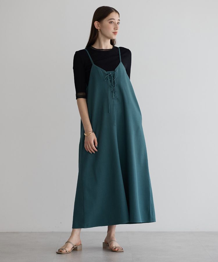 YECCA VECCA「2wayレースアップキャミワンピース」|ワンピース|