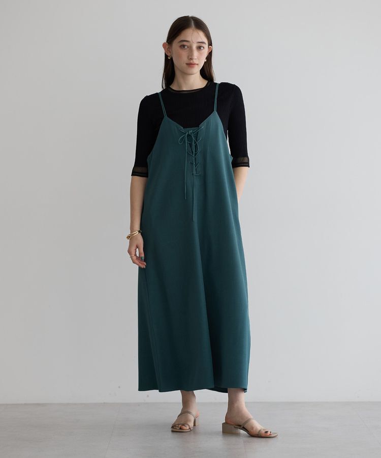 YECCA VECCA「2wayレースアップキャミワンピース」|ワンピース|