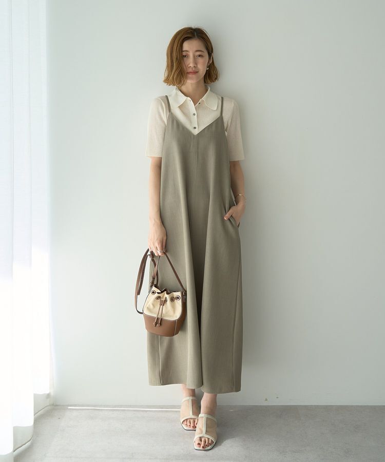 YECCA VECCA「2wayレースアップキャミワンピース」|ワンピース|