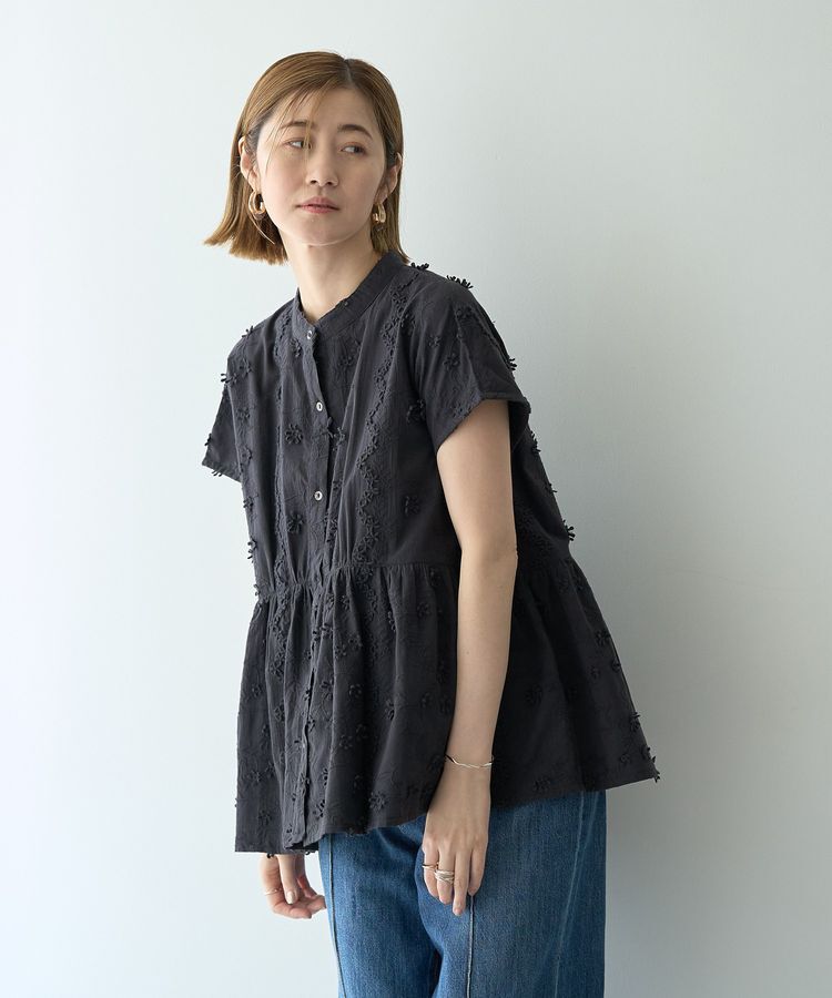 YECCA VECCA「3Dフラワーエンブロイダリーブラウス」|シャツ・ブラウス|