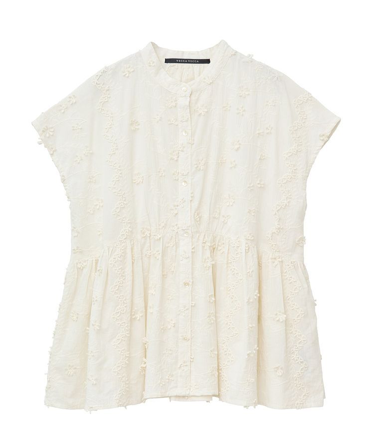 YECCA VECCA「3Dフラワーエンブロイダリーブラウス」|シャツ・ブラウス|