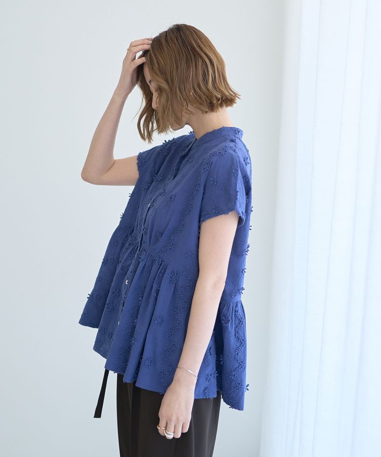 YECCA VECCA「3Dフラワーエンブロイダリーブラウス」|シャツ・ブラウス|