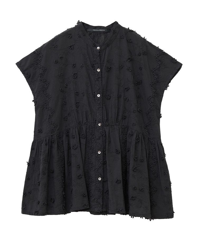 YECCA VECCA「3Dフラワーエンブロイダリーブラウス」|シャツ・ブラウス|