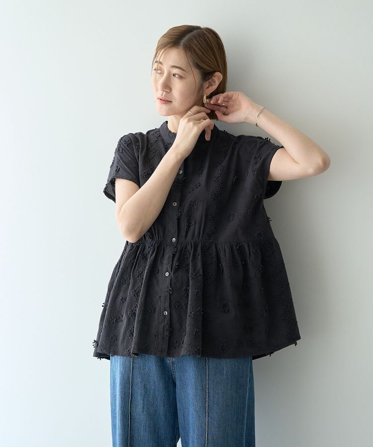 YECCA VECCA「3Dフラワーエンブロイダリーブラウス」|シャツ・ブラウス|