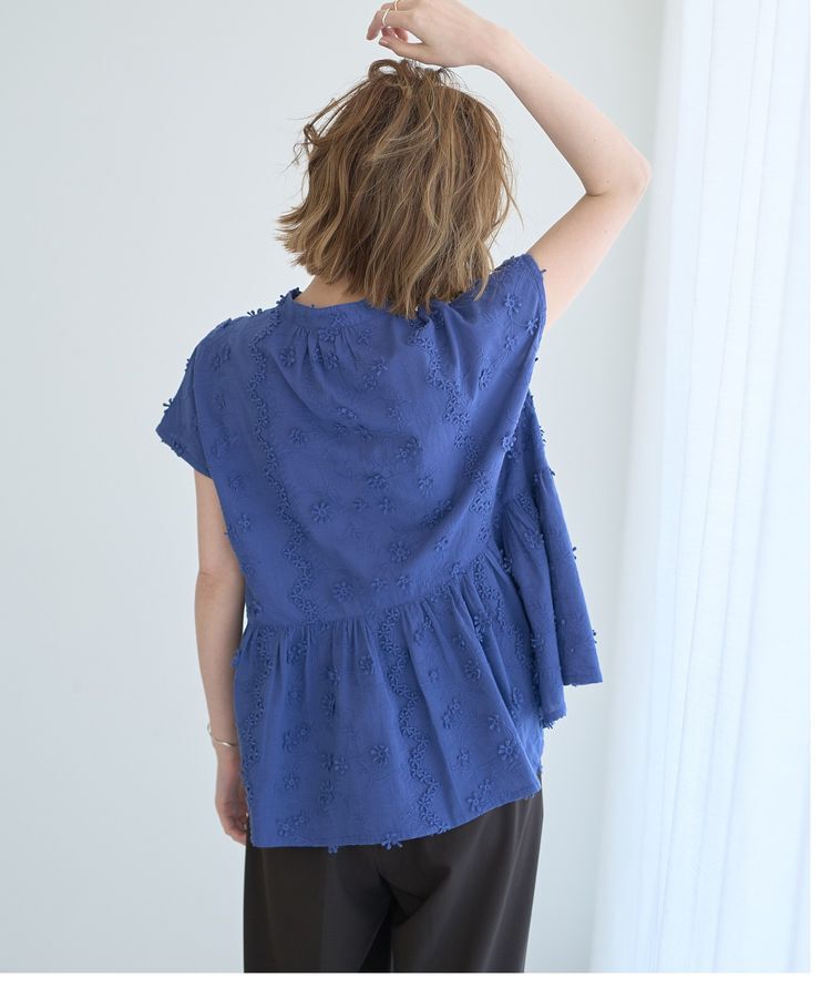 YECCA VECCA「3Dフラワーエンブロイダリーブラウス」|シャツ・ブラウス|