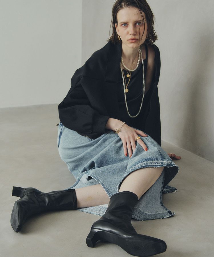 YECCA VECCA「ストレッチミドルブーツ」|ショートブーツ|