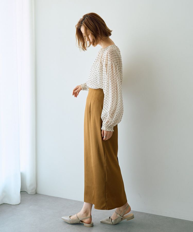 YECCA VECCA「シアードットジャガードブラウス」|シャツ・ブラウス|