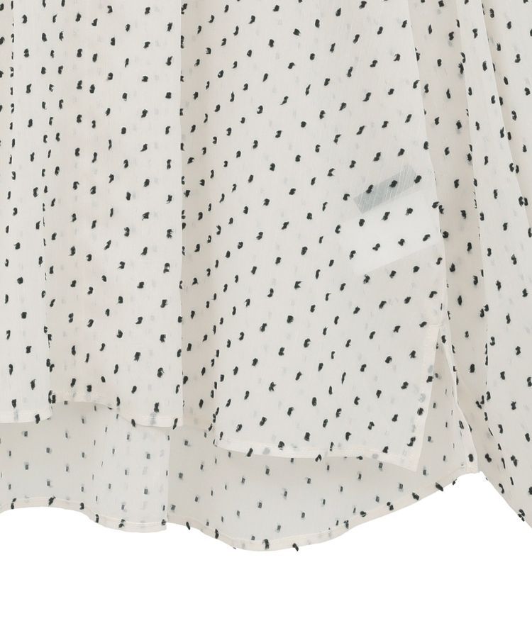 YECCA VECCA「シアードットジャガードブラウス」|シャツ・ブラウス|